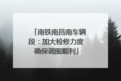 南铁南昌南车辆段：加大检修力度确保调图顺利