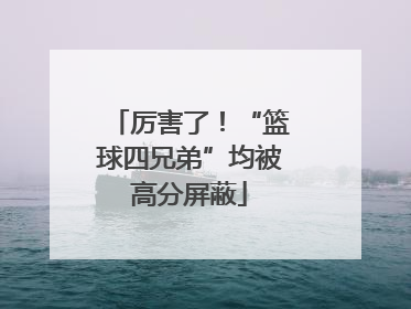 厉害了！“篮球四兄弟”均被高分屏蔽