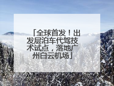 全球首发！出发层泊车代驾技术试点，落地广州白云机场