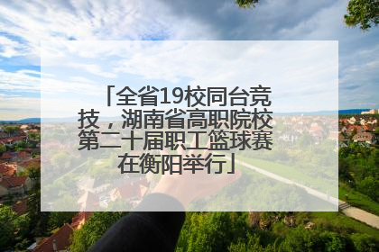 全省19校同台竞技，湖南省高职院校第二十届职工篮球赛在衡阳举行