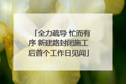 全力疏导 忙而有序 新建路封闭施工后首个工作日见闻