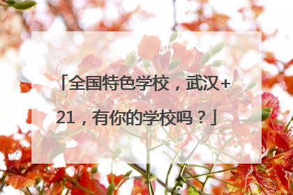 全国特色学校，武汉+21，有你的学校吗？