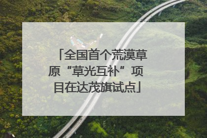 全国首个荒漠草原“草光互补”项目在达茂旗试点