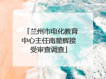 兰州市电化教育中心主任南星辉接受审查调查