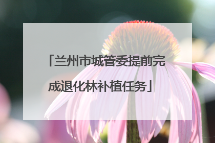 兰州市城管委提前完成退化林补植任务