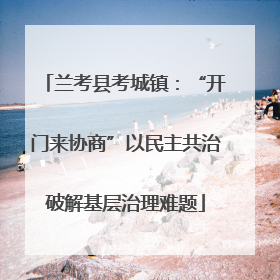 兰考县考城镇：“开门来协商”以民主共治破解基层治理难题