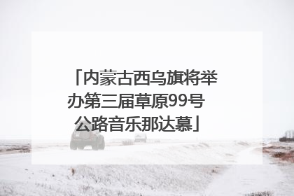 内蒙古西乌旗将举办第三届草原99号公路音乐那达慕