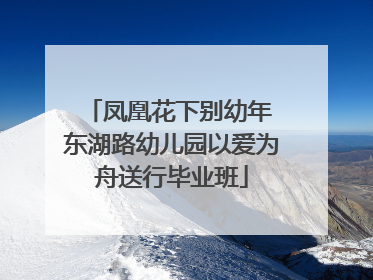 凤凰花下别幼年 东湖路幼儿园以爱为舟送行毕业班