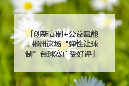 创新赛制+公益赋能，郴州这场“弹性让球制”台球赛广受好评