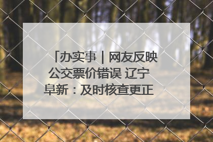 办实事｜网友反映公交票价错误 辽宁阜新：及时核查更正 加强实时巡检