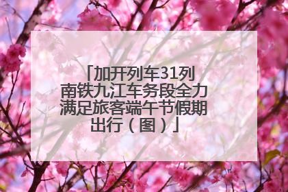 加开列车31列 南铁九江车务段全力满足旅客端午节假期出行（图）