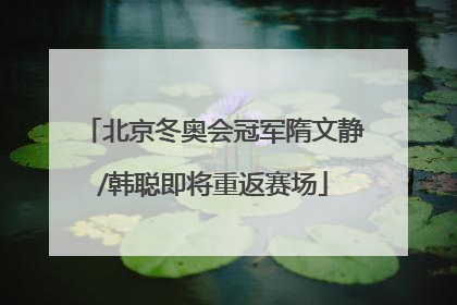 北京冬奥会冠军隋文静/韩聪即将重返赛场