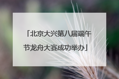 北京大兴第八届端午节龙舟大赛成功举办