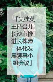 吴桂英主持召开长沙市推进长株潭一体化发展领导小组会议