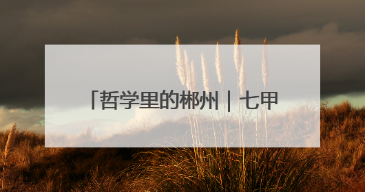 哲学里的郴州｜七甲乡机关好“食”光