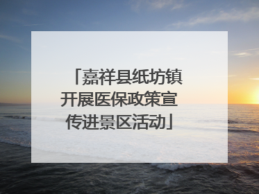 嘉祥县纸坊镇开展医保政策宣传进景区活动