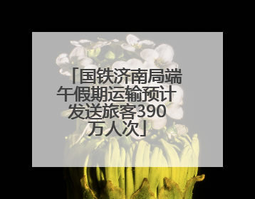 国铁济南局端午假期运输预计发送旅客390万人次