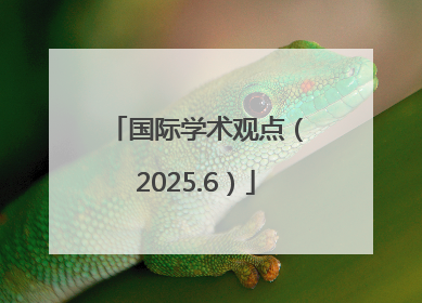 国际学术观点（2025.6）