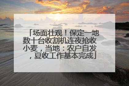 场面壮观！保定一地数十台收割机连夜抢收小麦，当地：农户自发，夏收工作基本完成