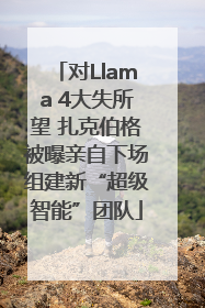 对Llama 4大失所望 扎克伯格被曝亲自下场组建新“超级智能”团队