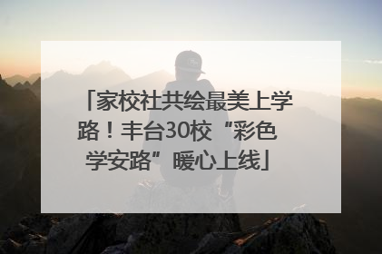 家校社共绘最美上学路！丰台30校“彩色学安路”暖心上线