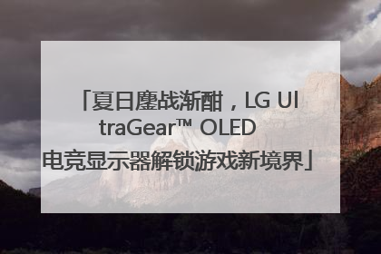 夏日鏖战渐酣，LG UltraGear™ OLED电竞显示器解锁游戏新境界