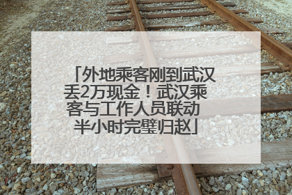 外地乘客刚到武汉丢2万现金！武汉乘客与工作人员联动 半小时完璧归赵