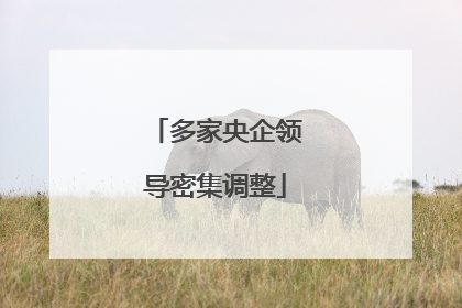 多家央企领导密集调整