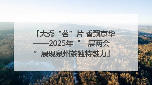大秀“茗”片 香飘京华——2025年“一展两会”展现泉州茶独特魅力