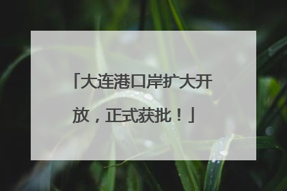 大连港口岸扩大开放，正式获批！