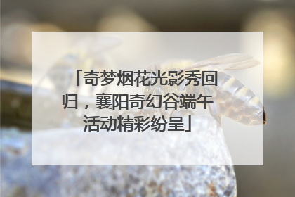 奇梦烟花光影秀回归，襄阳奇幻谷端午活动精彩纷呈
