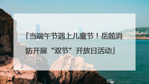 当端午节遇上儿童节！岳麓消防开展“双节”开放日活动