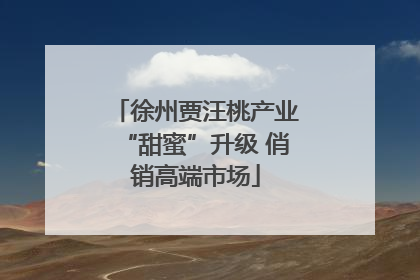 徐州贾汪桃产业“甜蜜”升级 俏销高端市场