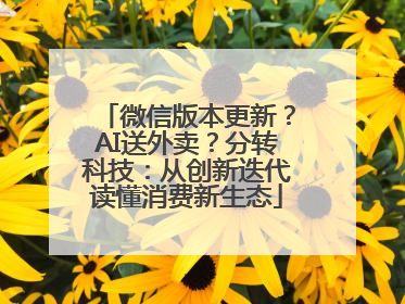 微信版本更新？AI送外卖？分转科技：从创新迭代读懂消费新生态