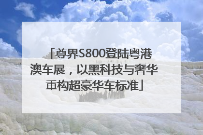 尊界S800登陆粤港澳车展，以黑科技与奢华重构超豪华车标准