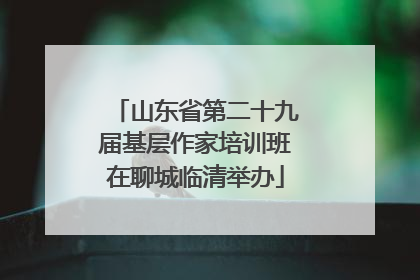 山东省第二十九届基层作家培训班在聊城临清举办