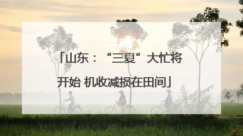 山东：“三夏”大忙将开始 机收减损在田间
