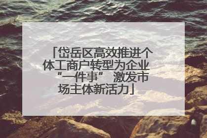 岱岳区高效推进个体工商户转型为企业“一件事” 激发市场主体新活力