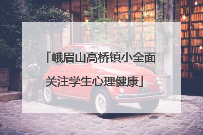 峨眉山高桥镇小全面关注学生心理健康