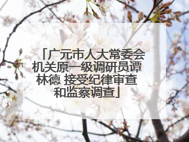 广元市人大常委会机关原一级调研员谭林德 接受纪律审查和监察调查