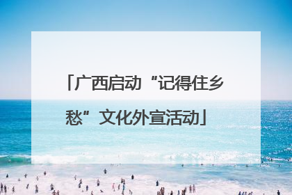 广西启动“记得住乡愁”文化外宣活动