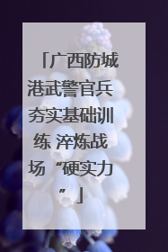 广西防城港武警官兵夯实基础训练 淬炼战场“硬实力”