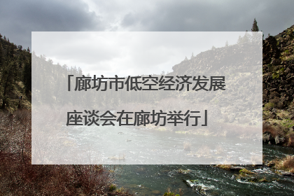 廊坊市低空经济发展座谈会在廊坊举行