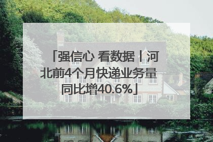 强信心 看数据丨河北前4个月快递业务量同比增40.6%