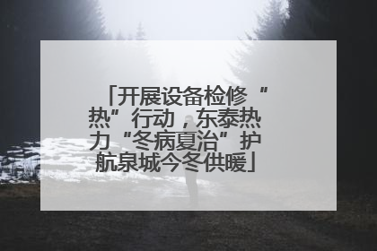 开展设备检修“热”行动，东泰热力“冬病夏治”护航泉城今冬供暖