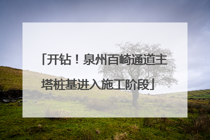 开钻！泉州百崎通道主塔桩基进入施工阶段