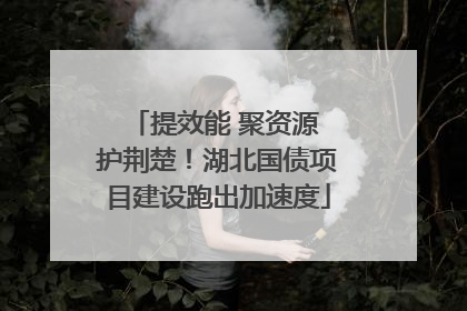 提效能 聚资源 护荆楚！湖北国债项目建设跑出加速度