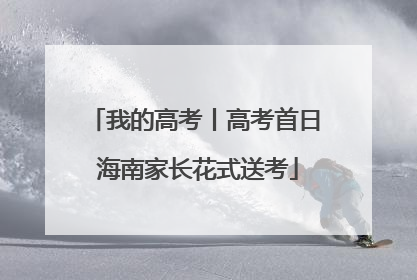 我的高考丨高考首日 海南家长花式送考