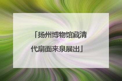 扬州博物馆藏清代扇面来泉展出
