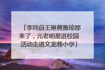 李玲蔚王琳黄雅琼都来了，元老明星进校园活动走进文龙巷小学